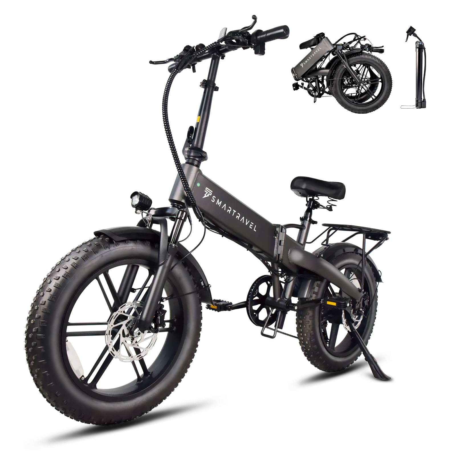 E Bike Klapprad, Elektrofahrrad 20x4.0 Fatbike mit Hydraulische Bremsen 48V 15Ah Akku bis 120km 250W Motor 25km/h Ebike LCD Farbdisplay Shimano 7-Gang Elektrofahrrad für Damen Herren (Grau) Sport & Freizeit