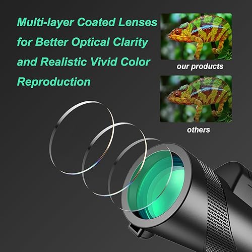 Miniatura 3 de Binoculares de mano para exteriores HD 80x100, prismáticos portátiles monoculares, adecuados para observación de aves y migración de vida silvestre,