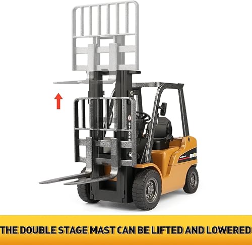 Miniatura 9 de Juguete de camión de cuatro ruedas fundido a presión a escala 150 modelos de excavadora de equipo de construcción de metal para niños cargador de