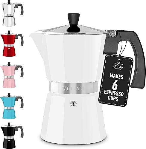Miniatura 24 de Zulay Moka Pot - Cafetera para estufa de café expreso, a prueba de fugas, acero inoxidable, fácil de limpiar, mango y perilla resistentes al calor,