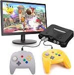 KIWITATA Retro N64 Controller, Mini Wired N64 Game Upgraded Joystick Gamepad Controller for N64 Video Console System Yellow