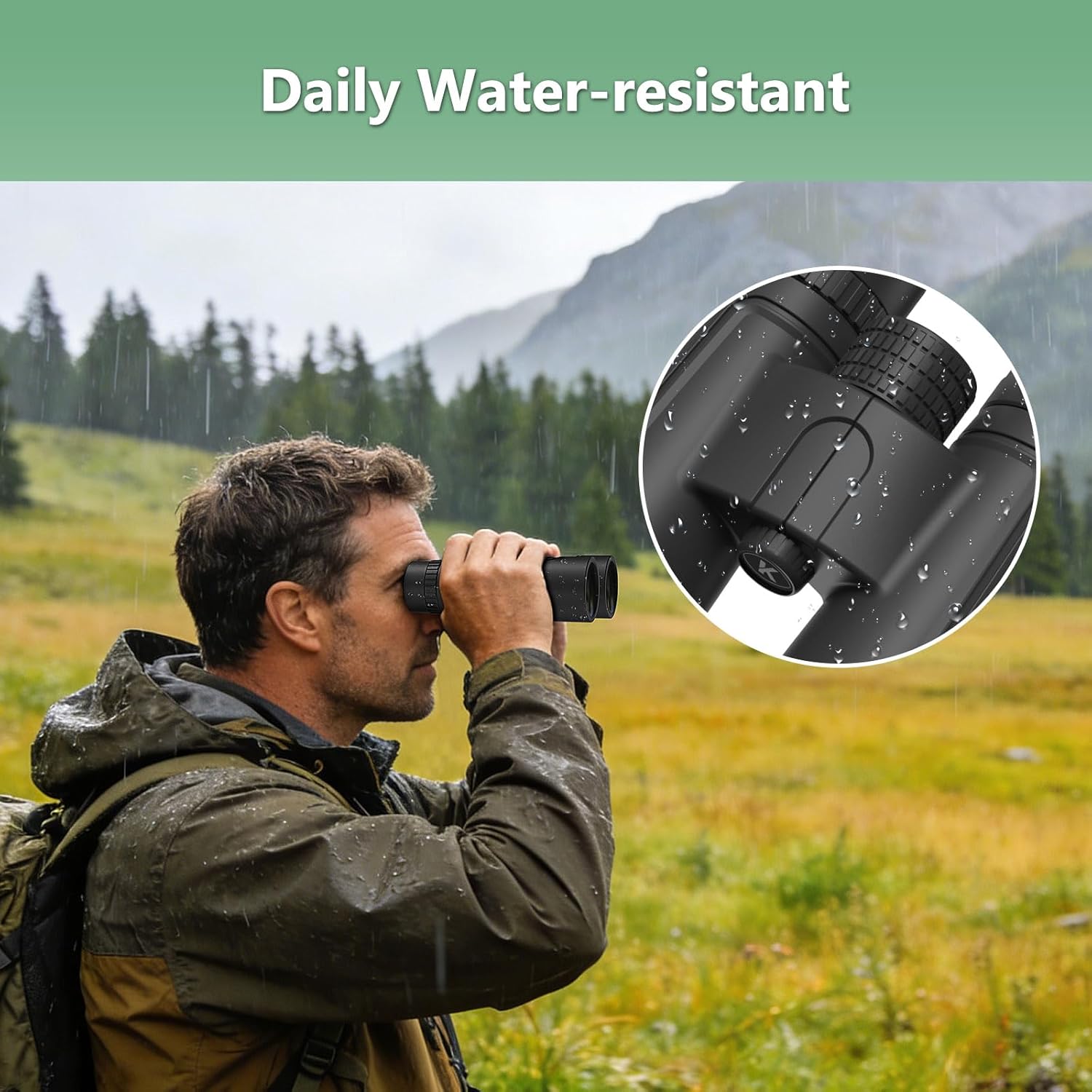 10x42 Binoculars for Adults, 26mm Large Eyepieces 14mm Long Eye Relief for Eyeglass Wearers, BAK4 Prism FMC Lens Life Water Resistant Compact Binoculars for Bird Watching Hunting Hiking Travel