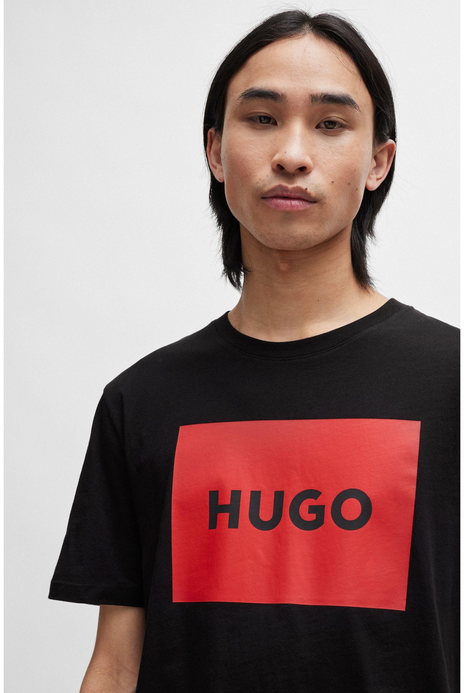 HUGO Uomo Maglietta Grafica Dulive222, Black