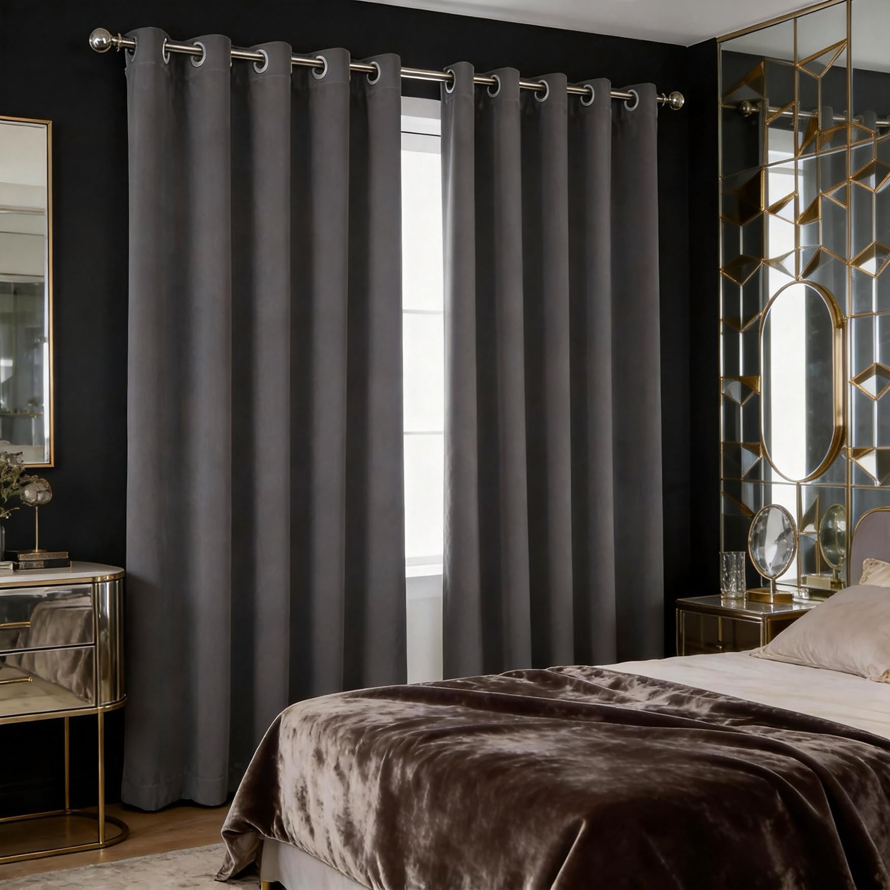 Rideau thermique isolant anti froid et occultant pour bloquer la lumière