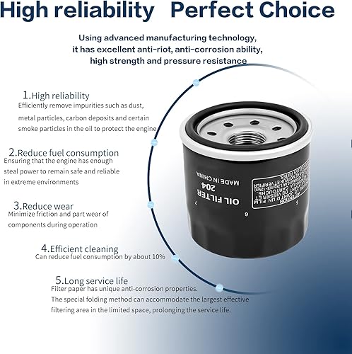 Miniatura 9 de Filtro de aceite para Honda 15410MCJ000 CBR600RR CBR1000RR GL1800 Gold Wing CTX700 VT750C NC750X, Kawasaki 16097-0002 KRF800 Teryx KVF750 Brute