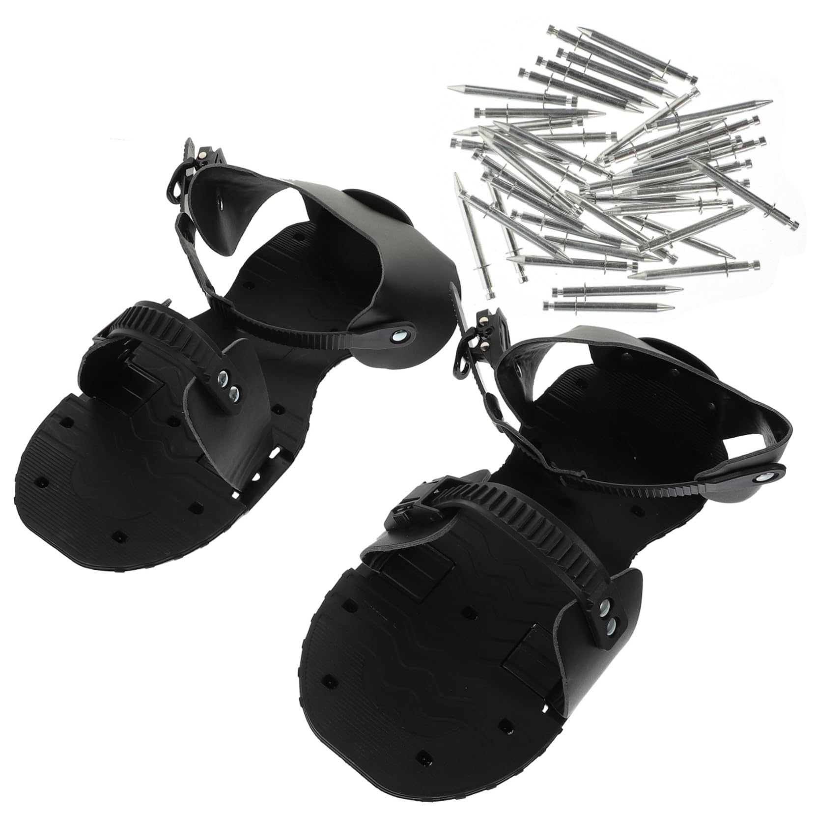 Milisten Chaussures Aérateur Pelouse à Clous Réglables pour Jardinage Semelle Aération Gazon Sangle Ajustable pour Améliore la Santé Sol et Gazon