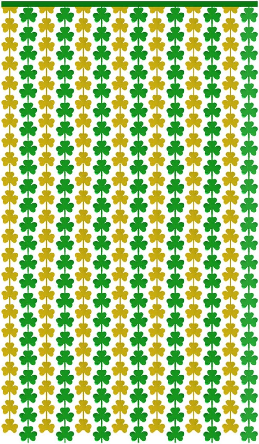 Eye Catching Shamrocks Tinsel Curtain for Irish Festival Gatherings and Background Displays School Event Decorations Home Celebration Accessories