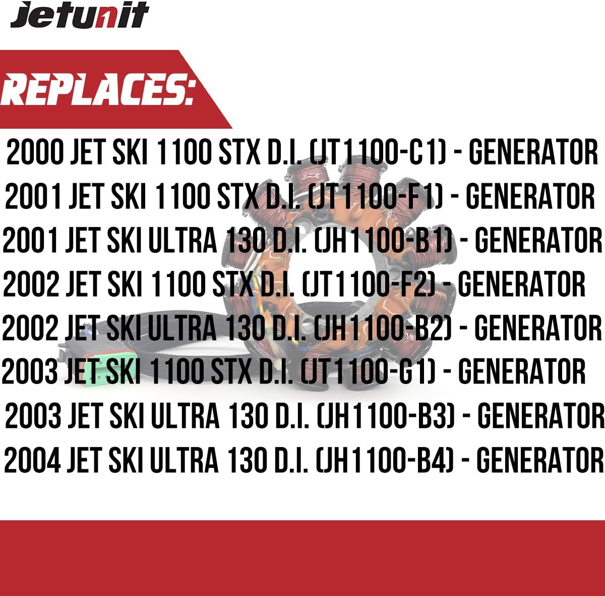 Stator for Kawasaki Jet-Ski 21003-3744 Ultra 130/1100 STX DI 2000 2001 2002 2003 2004 JT1100 DI/JH1100