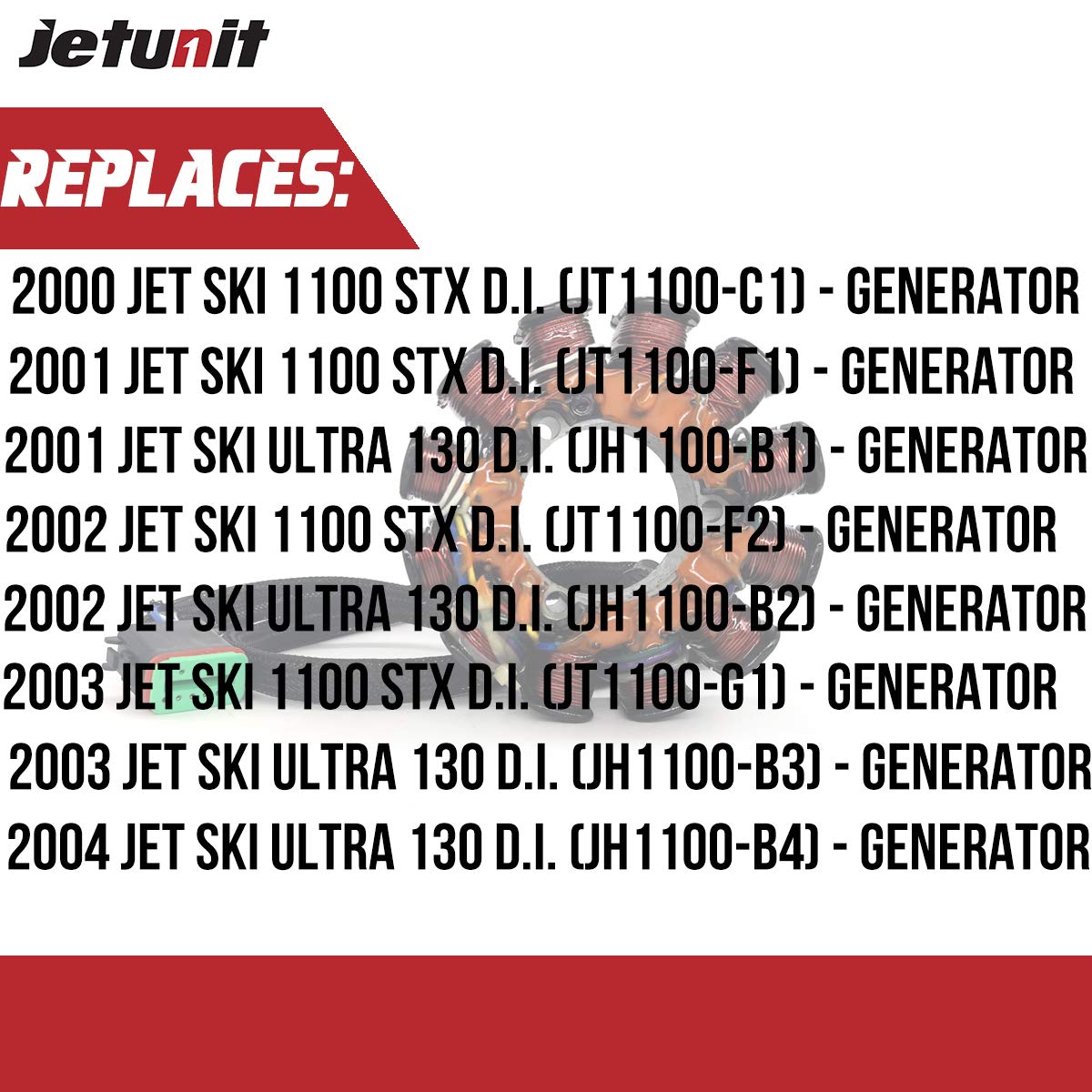 Jetunit Stator Replacement For Kawasaki Jetski Ultra 130 / 1100 STX DI 2000-2004 - Part #21003-3744