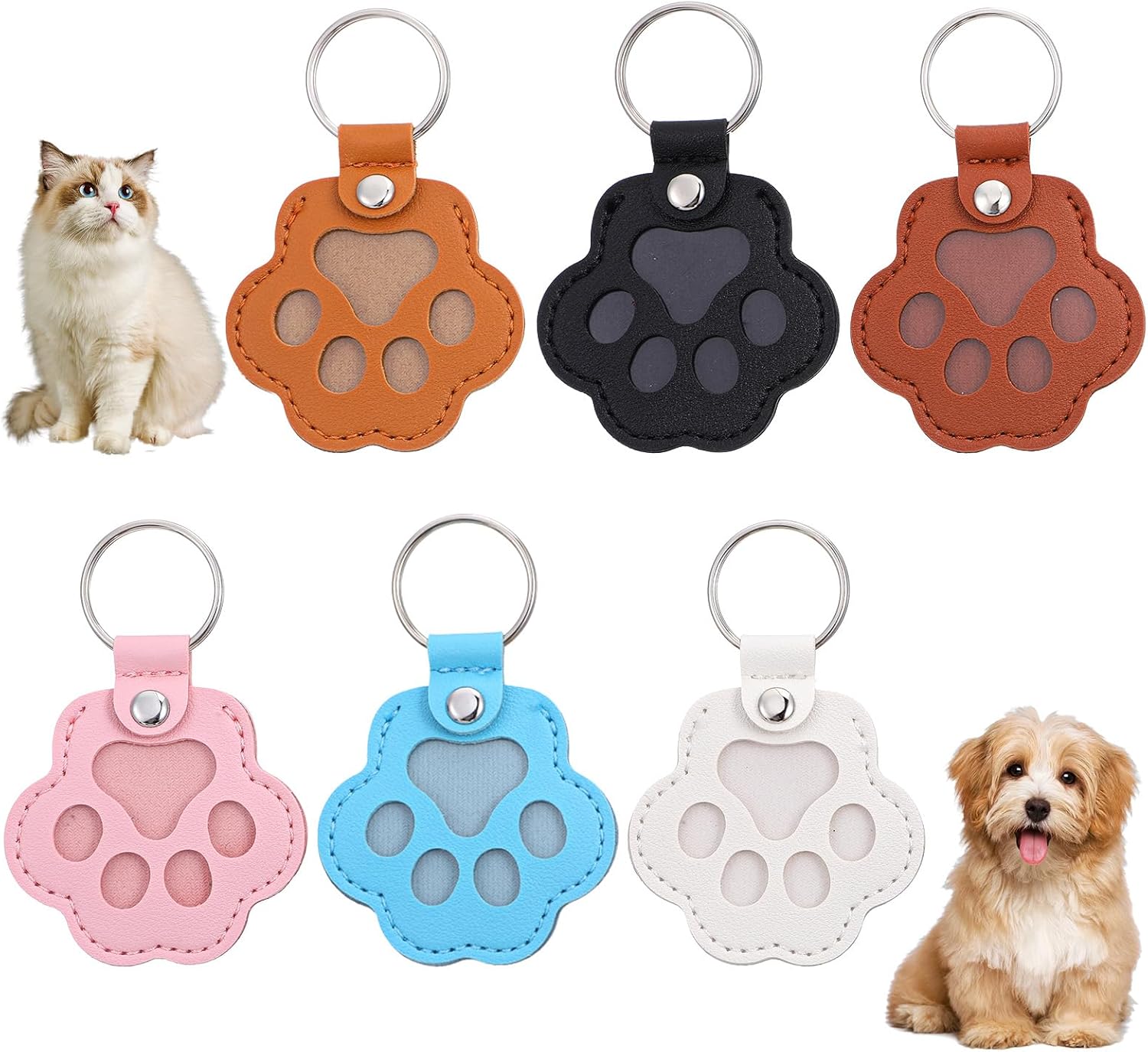 6 Pcs Pet Hair Storage Keychain, Pet Hair Keychain and Hair Keepsake