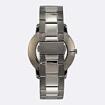 Fossil Minimaliste homme Quartz acier inoxydable et cuir montre à trois mains, couleur: argent, bagages (Modèle: FS5304)
