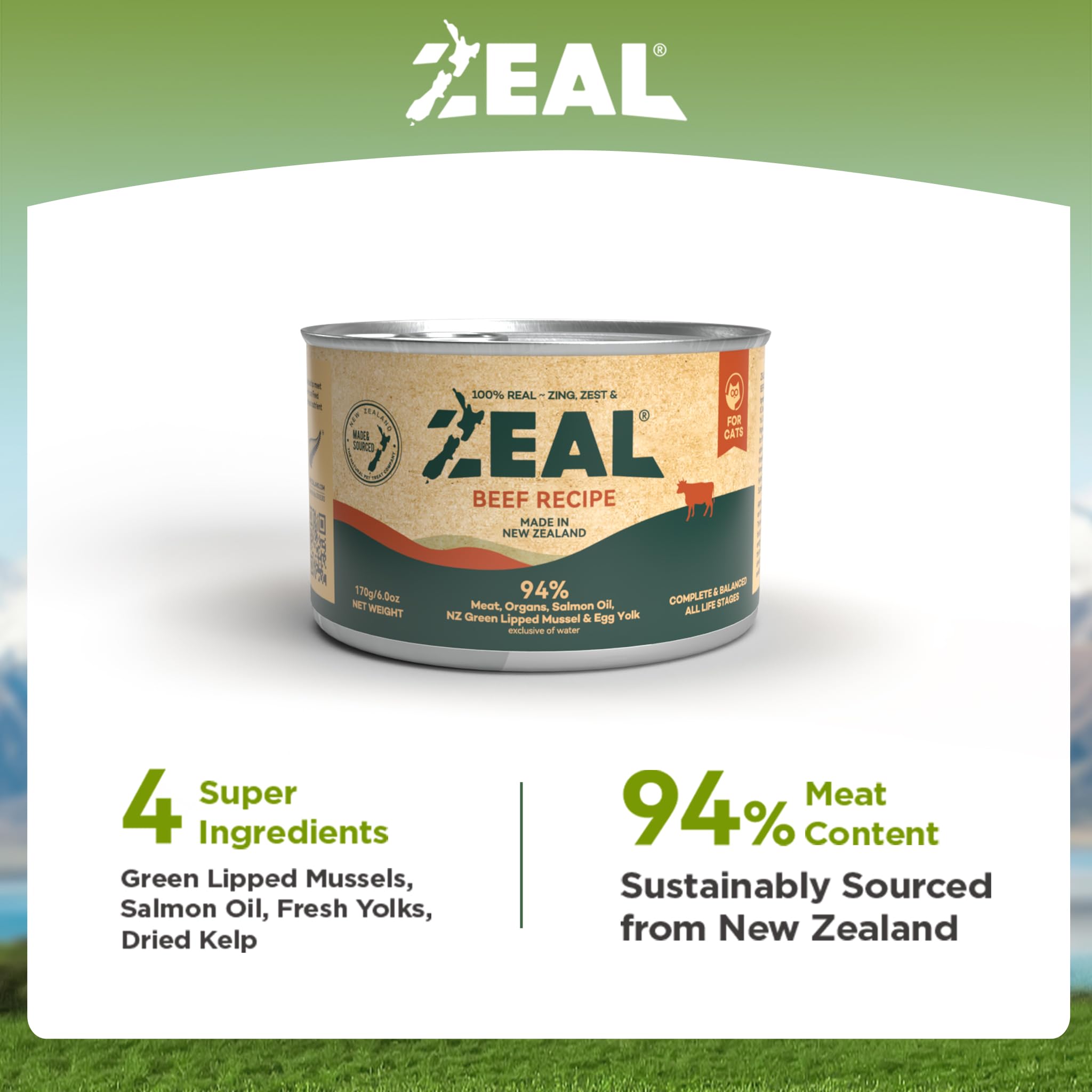 Amazon.com : ZEAL New Zealand Wet Cat Food – High Protein, Grain