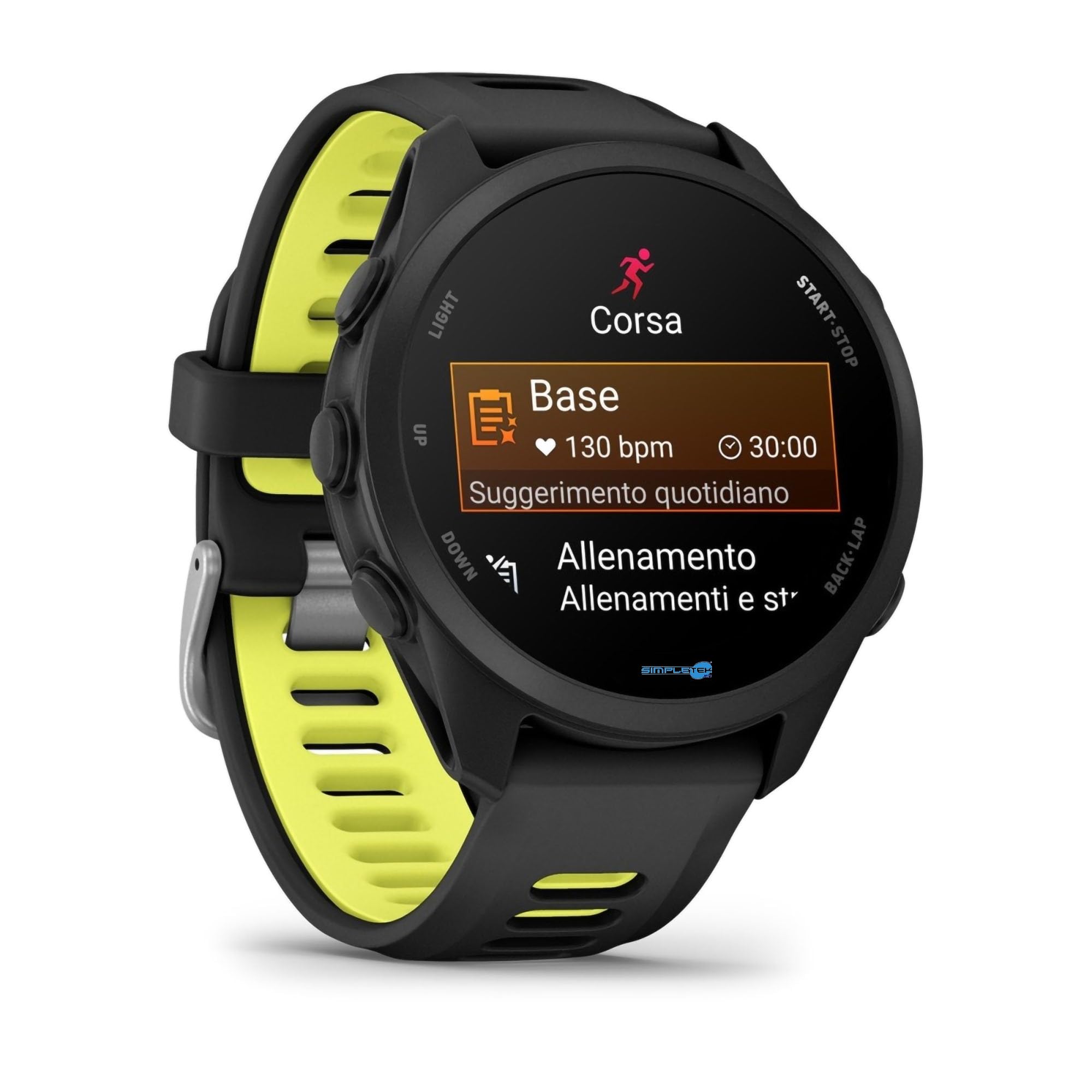 SIMPLETEK - Smartwatch Gps Corsa Sportivo Amoled 43mm 1,2” Nfc 4gb Rom | Smartwatch GPS corsa, display AMOLED, 10 giorni batteria, metriche allenamento, stato HRV, pagamenti contactless, notifiche
