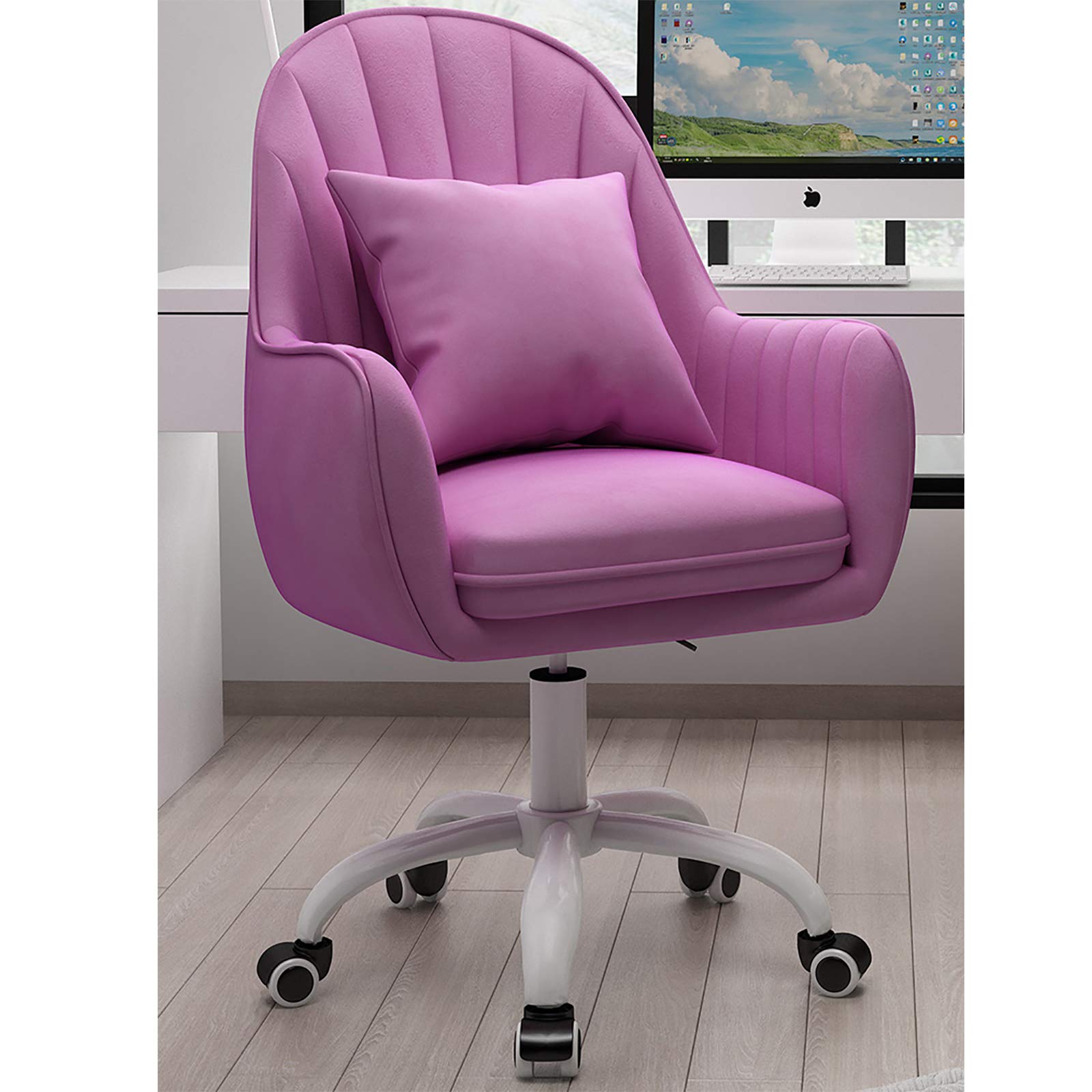 Chaise informatique rose ergonomique et fauteuil de bureau de designer - 8