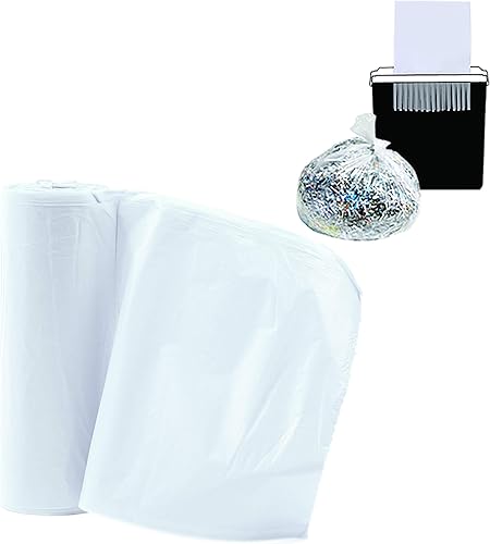 50 bolsas transparentes para trituradora de papel, tamaño perfecto para la mayoría de trituradoras de papel de hasta 15 galones
