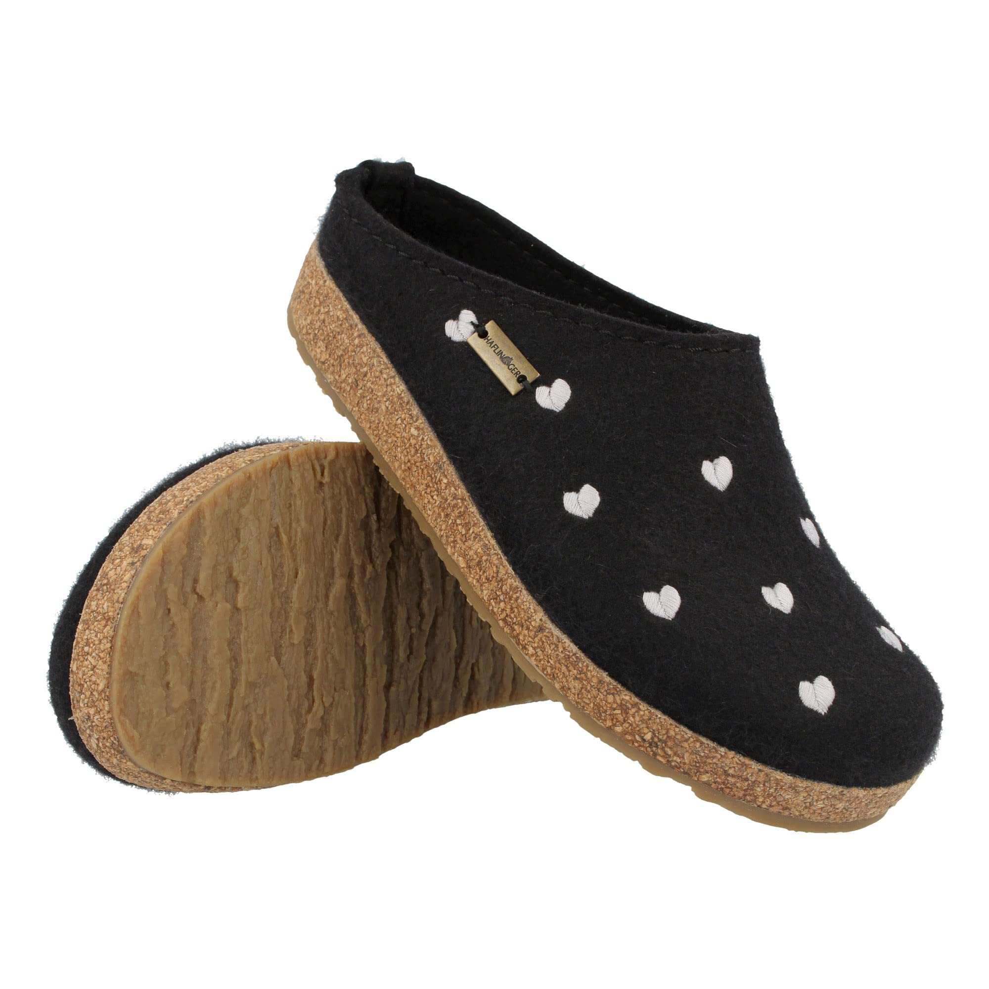 Haflinger damskie kapcie domowe Grizzly Cuoricini 741031