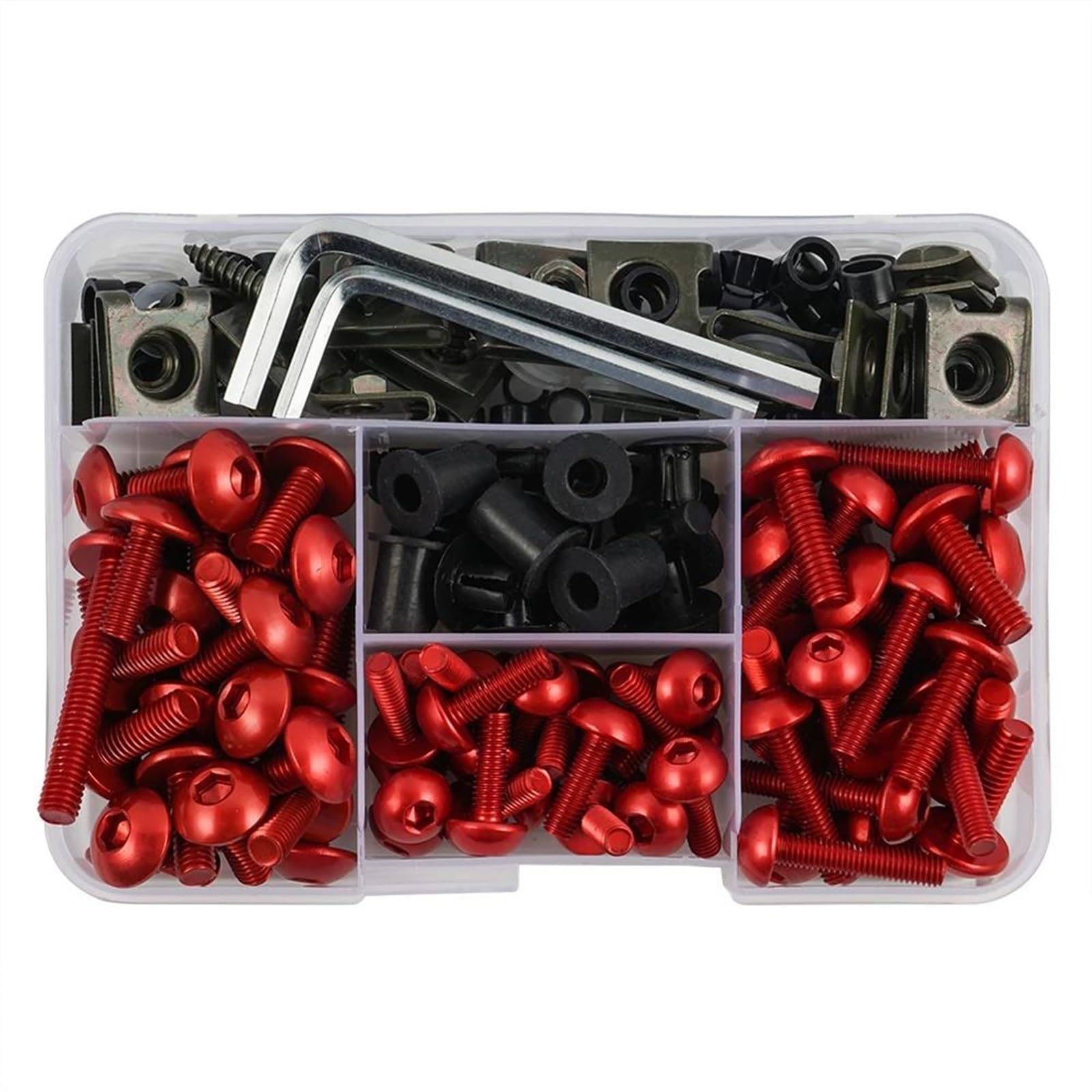 Motorräder Bolzen Clip Mutter Für ZX6R ZX7R ZX9R ZX10R ZX12R ZX14R Für Versys 650 Für Ninja 650R 1000 Z750 Z1000 ZZR600(Rosso)