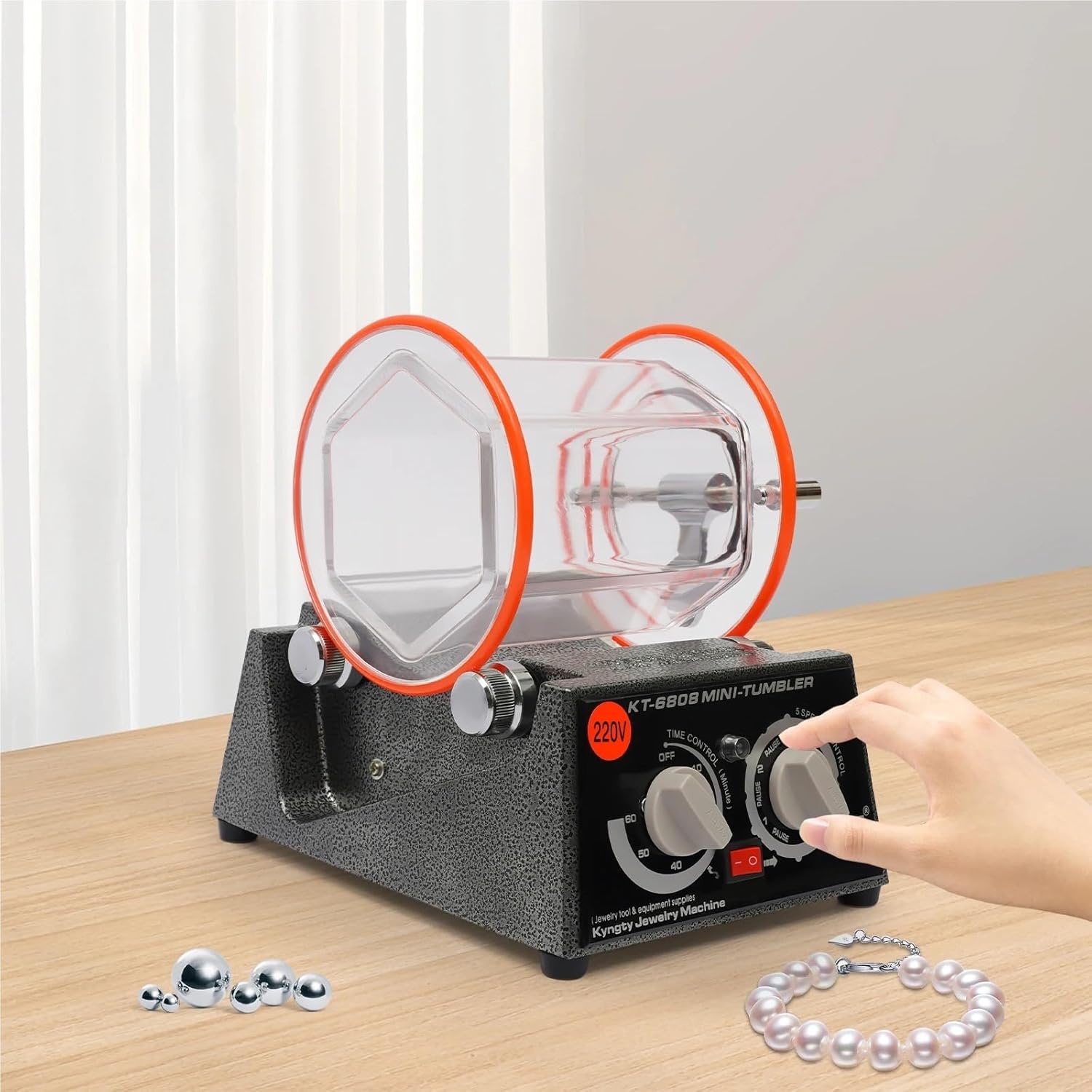3KG Rotary Tumbler Polisher Jewelry Polishing Finisher + Bead for Stones Coins