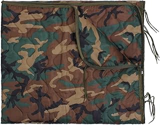 Rothco Enhanced G.I. Type Rip-Stop Poncho Liner with Zipper (Woodland Camo, 62