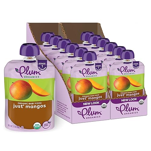 Vista 34 de Plum Organics Baby Just Frutas y verduras, paquete de 12