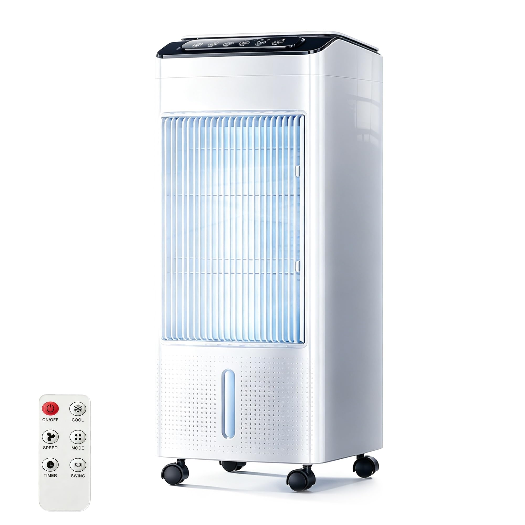 Jingshiqiaopl One Color Evaporative Cooler 70W 4 Modes 3 Speed Touch 4H Timer