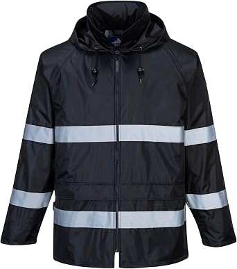 Portwest F440 Men's Hi Vis Waterproof Rain Jacket - Classic Iona Reflective Rain Jacket
