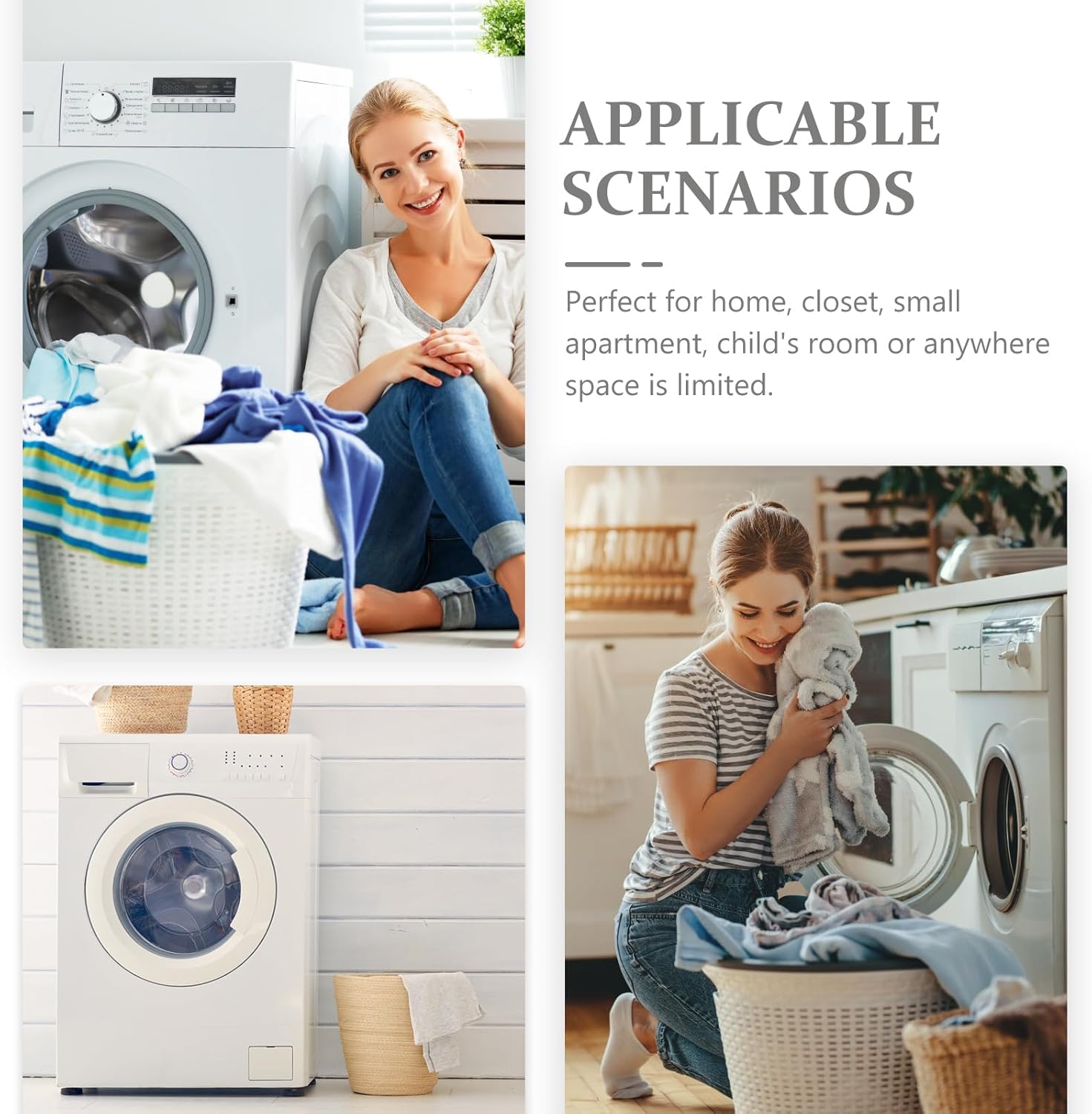 Plastic Laundry Basket for Clothes Storage - Breathable Ventilated Design, 17.75" X 17.25" X 26", Easy Carry Handles, Ideal for Home Organization