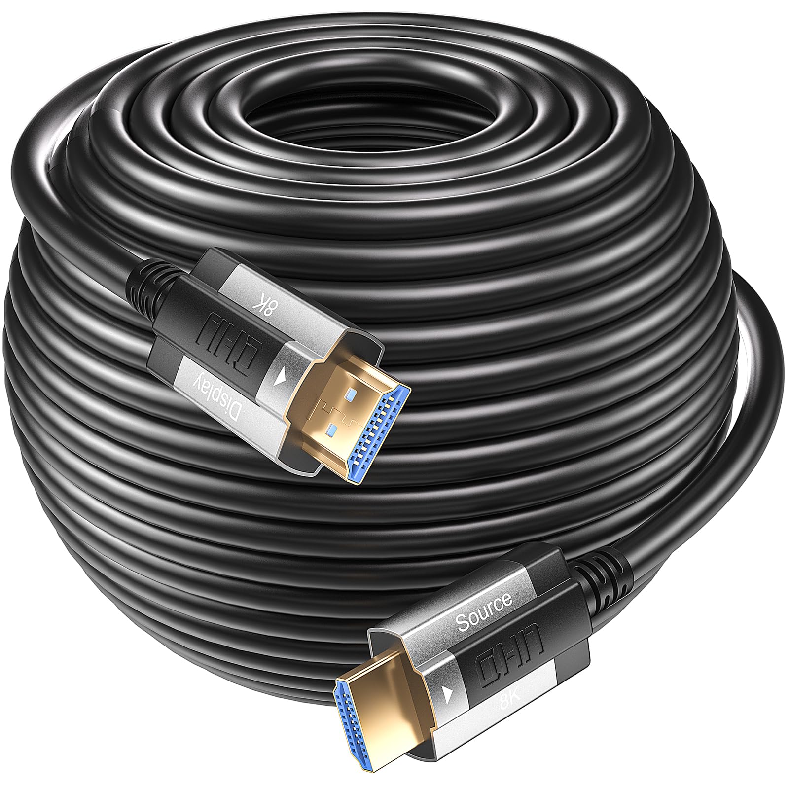 Cavo in fibra ottica 8K HDMI 80M, HDMI 2.1 48Gbps Ultra High Speed 8K@60Hz 4K @120Hz Dynamic HDR eARC HDCP 2.2&2.3 per HDTV/proiettore/home theater/TV