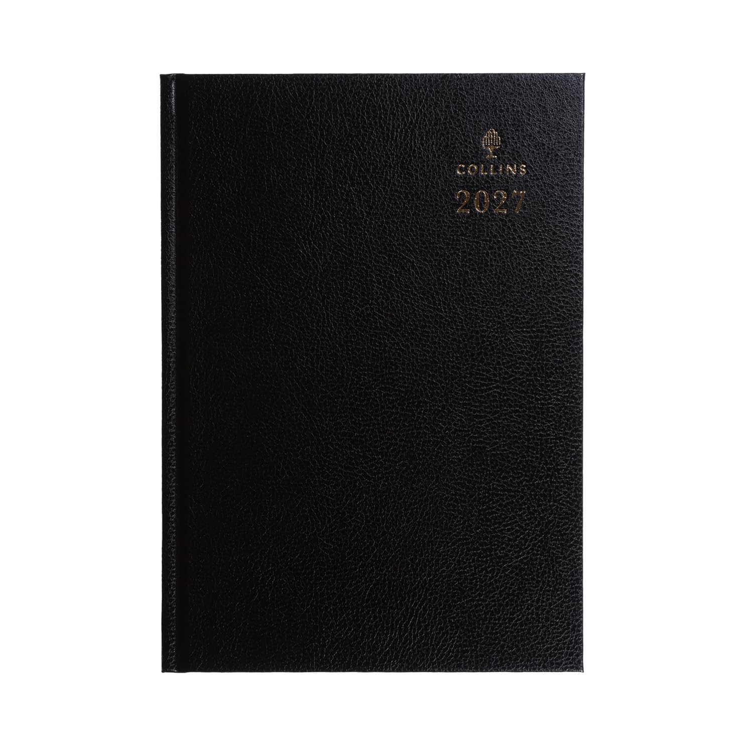 2027 Calendar Year Planner - 12 Month A4 2 Pages to a Day Diary - Hard Cover in Black - Collins Debden Standard Desk Range (47.99-27)