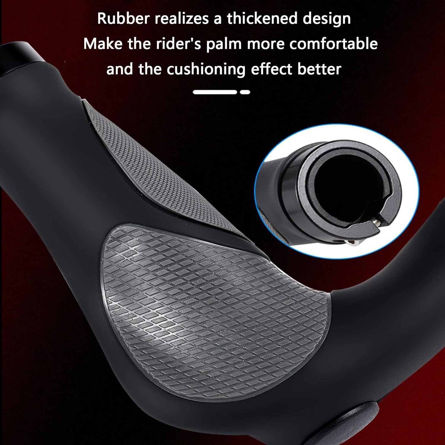 MIFANI Mountainbike-Lenker Fahrradgriffe Fahrradlenkergriffe mit rutschfestem Sicherungsring for Radfahren Mountain Road Faltrad 22,2 mm Durchmesser