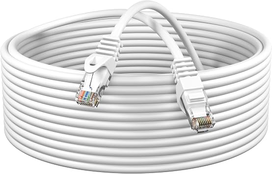 Cables Direct Online Pack of 2 - Cat6 1.5FT Network Ethernet Patch Cable, 550Mhz Internet Wire, Backwards Compatible with Cat5, for PC, Modem, Router, Consoles for Home and Office, White
