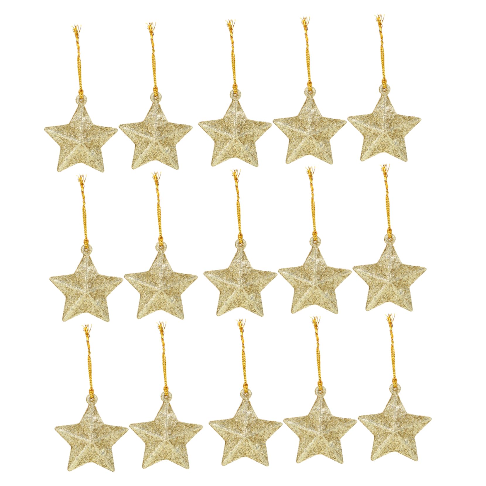 TOPBATHY 150 Pz Decorazione Natalizia Ornamenti Natalizi Stella D'oro Ciondolo Stella Di Natale Ornamenti Decorativi Da Appendere Appesa All'albero Di Natale Glitter D'oro