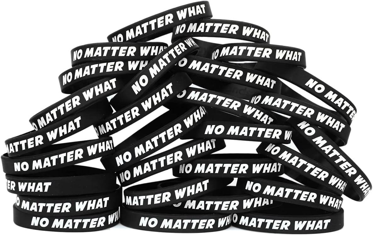 No Matter What Wristbands (from 2 to 100 Bands) - Inspirational Bracelets
