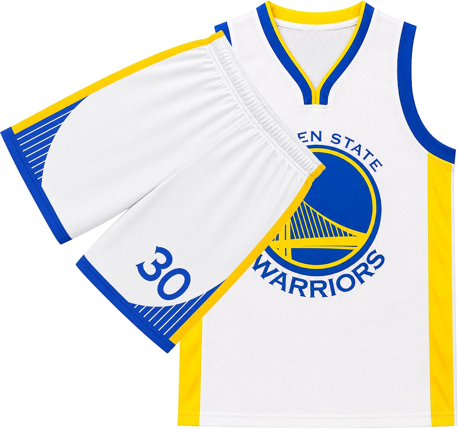 Kids Basketball Jersey Set 2PCS – Boys Youth Sports Uniform (Tank Top & Shorts) Breathable Quick Dry Training Outfit