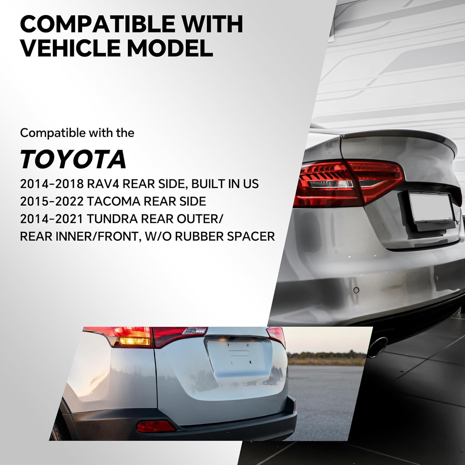 4Pcs 89341-0C010 Reverse Backup Parking Assist Sensor Compatible with 2014-2018 RAV4 2015-2022 Tacoma 2014-2021 Tundra Replace 893410C020 8934142010 8934112100