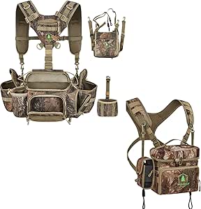 New View Fernglas Brustgurt System - Mit Entfernungsmesser Tasche & Regenschutz Für Jagd & Outdoor