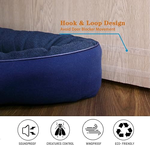 Miniatura 4 de TORRAMI Tope de aire para puerta de 36 pulgadas para debajo de aislamiento inferior, 2.1 libras, sello de protección para puertas y ventanas, color