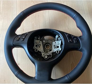 Steering Wheel Cover for BMW E46 M3 E39, Customized Car Steering Wheel Cover Anti-Slip Auto Accessories