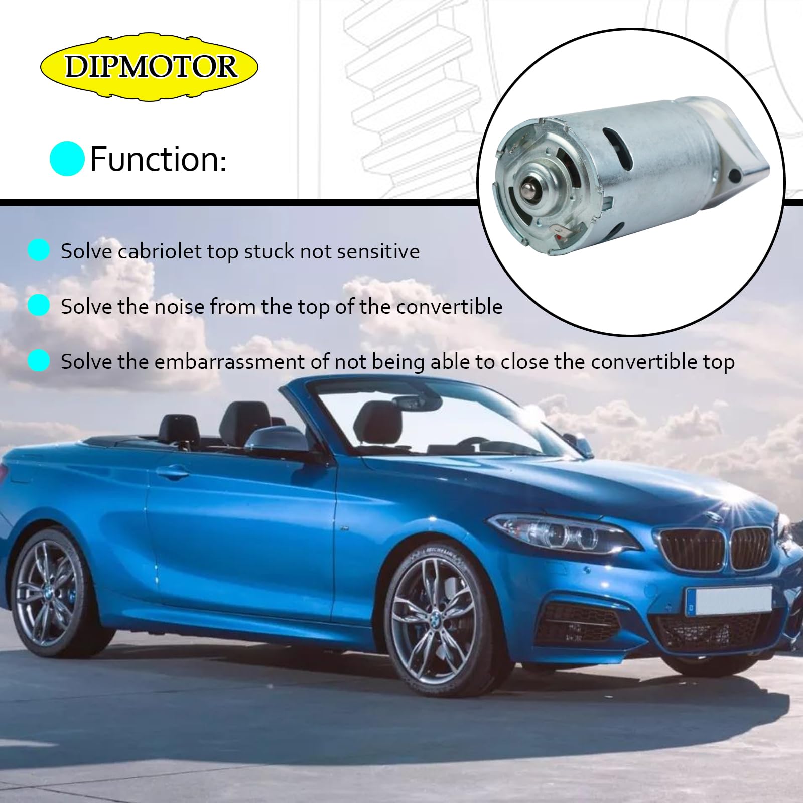 モーターマックス　　2003 Z4 ロードスター DIPMOTOR for 2003-2008 BMW Z4 E85 Convertible Top Hydraulic Roof
