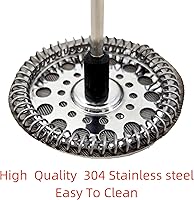 Vista 4 de 4 piezas de pantalla de filtro de prensa francesa, universal 33.8 fl oz, 34 onzas, 8 tazas de prensa francesa de café y máquinas de té de 4 pulgadas