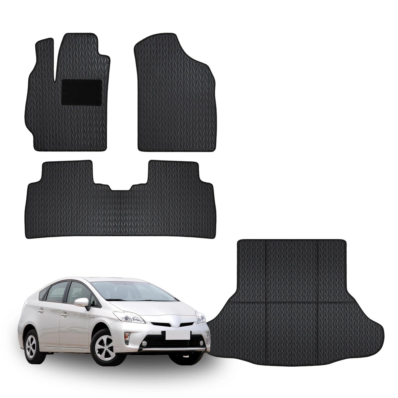 dedykowanych dywaników gumowych Niestandardowa mata podłogowa do samochodu Toyota Prius 2010 2011 2012 2013 2014 2015 Pokrowiec na dywanik Wodoodporny Antypoślizgowy(Trunk gasket)