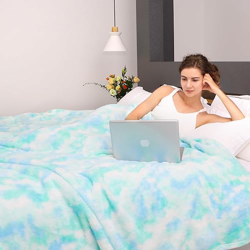 Miniatura 10 de Mantas suaves mullidas de forro polar para cama individual, manta cálida para cama