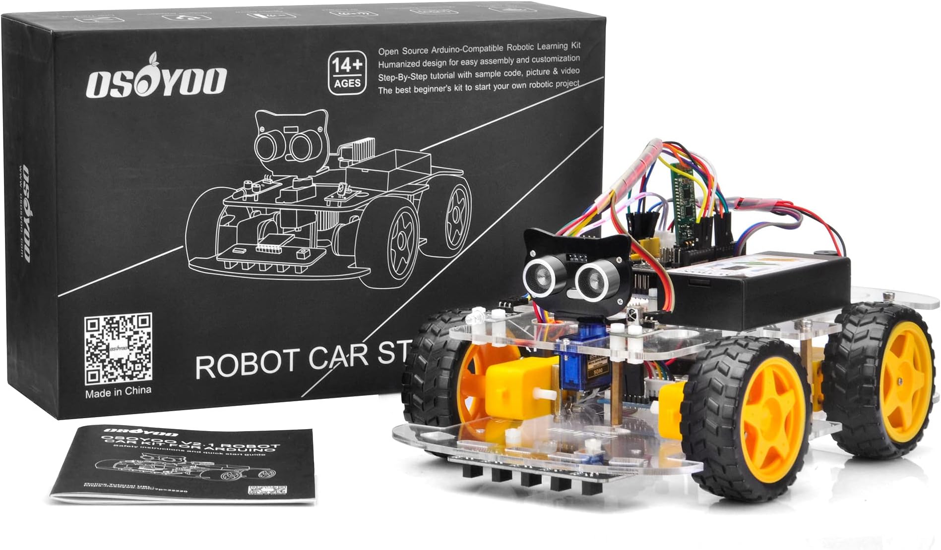 Robot Car Starter Kit for R3 | STEM Remote Controlled Educational Motorized Robotics for Building Programming Learning How to Code | IOT Mechanical DIY Coding for Teens Adults