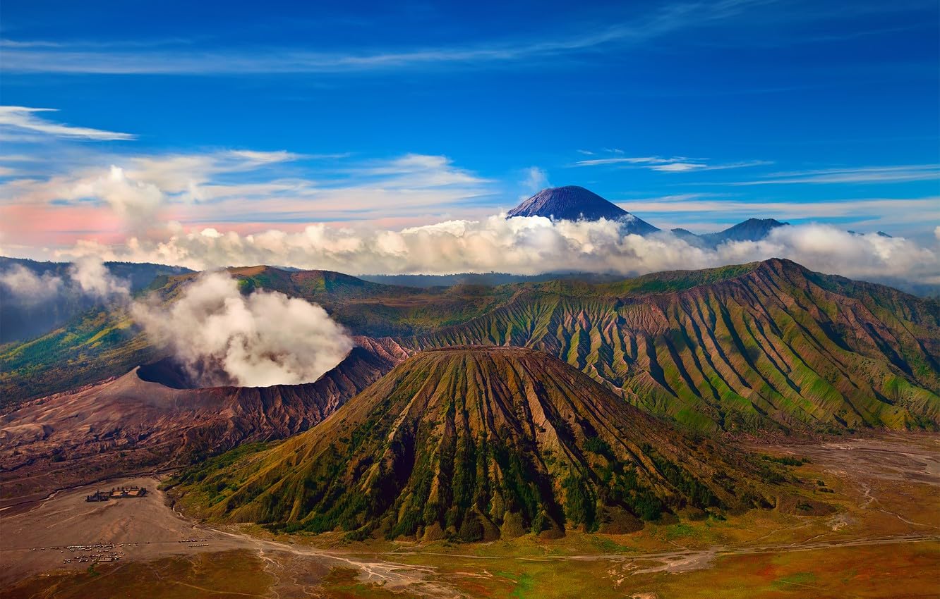 2000-teiliges Puzzle für Erwachsene und Kinder – Puzzle für Erwachsene, 2000 Teile, DIY-Puzzle-Spielzeug, Indonesien, Java, Tengger, aktiver Vulkan Bromo, 70 x 100 cm