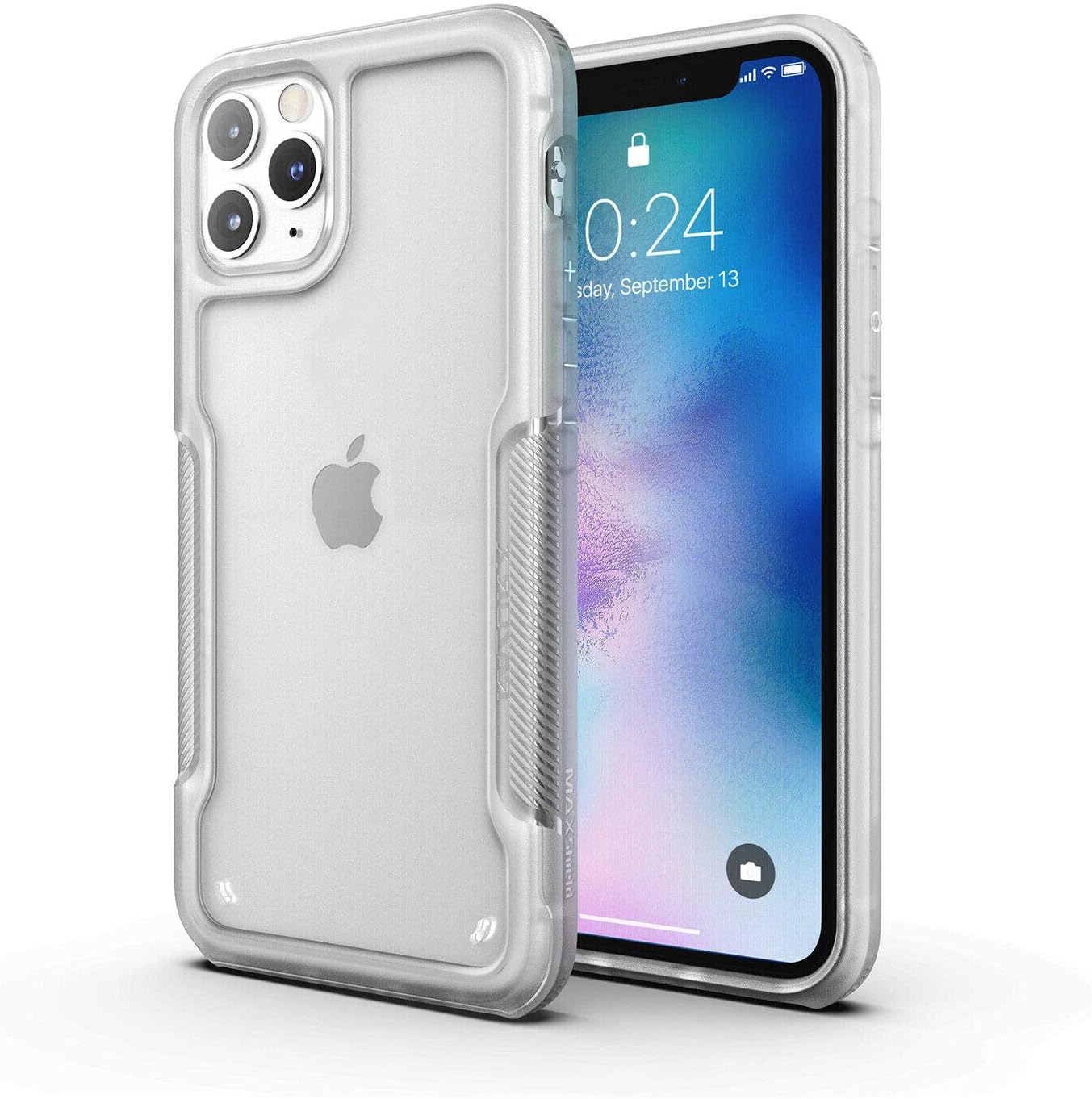 MAXSHIELD Compatible with iPhone 11 Case, Premium Hybrid Shockproof Protective Slim Clear Case [Razor X Series]-Frost Clear