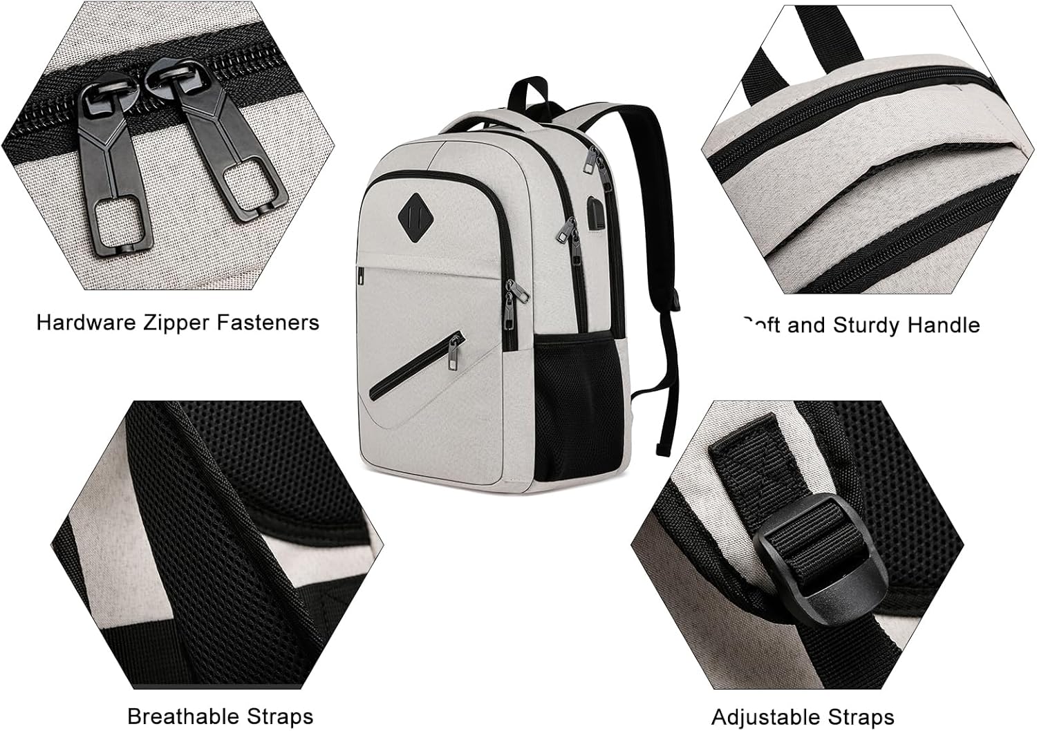 BIKROD Backpack for Girls Women, School Backpack for Teen Boys, Lightweight Casual High School Bookbag, Daily-use Travel Laptop Backpack Fits 15.6 Inch Notebook