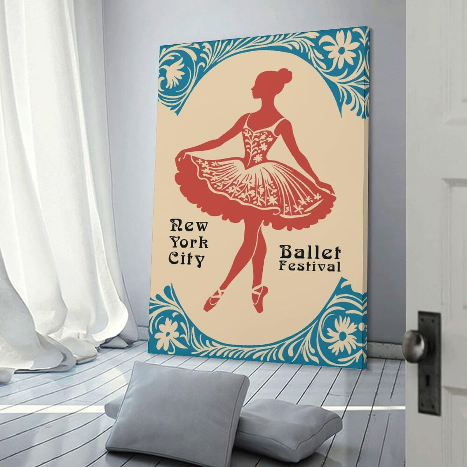 Junmoney Canvas Wall Decor New York City Ballet Festival, 20x30inch(50x75cm), for Gallery Wall Layouts in Home Or Office, Home Wall Art for Statement Displays
