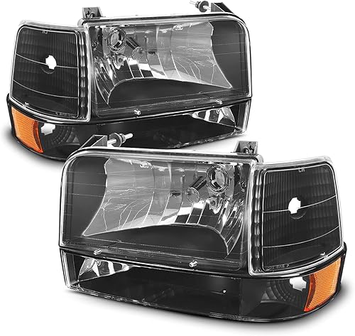 Akkon - Juego de luces delanteras para automóviles número de pieza HD-JH-FB92-SET-VAR Negro black Housing