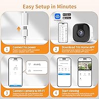 Vista 8 de 3MP 2K Window Camera, 2.4GHz & 5GHz WiFi Indoor Outdoor Camera for Home Security with AI Color Night Vision, Person & Motion Detection, 24/7