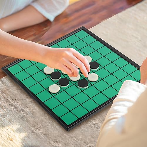 Miniatura 5 de Reversi Game - Vikutu - Juego de mesa de viaje portátil de 9.7 pulgadas - 2 cajas de almacenamiento adicionales - Tabla plegable
